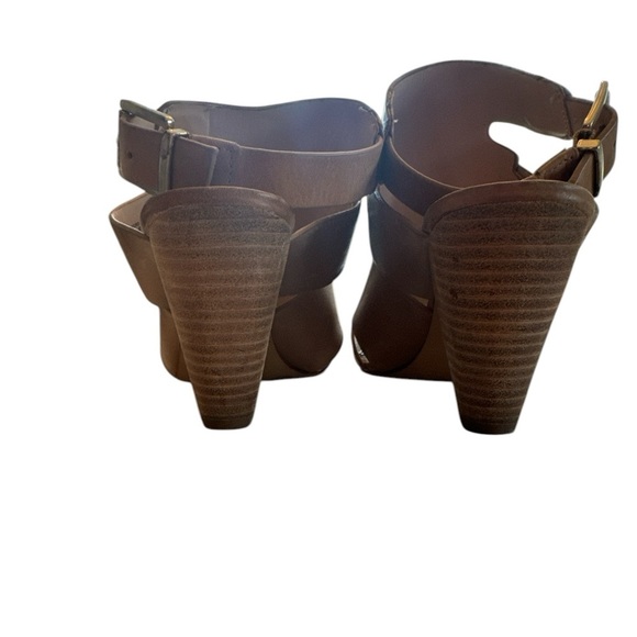 Vince Camuto Ekerd Tan Leather Ankle Strap Cone Heel Sandal Size 8 - Picture 8 of 10